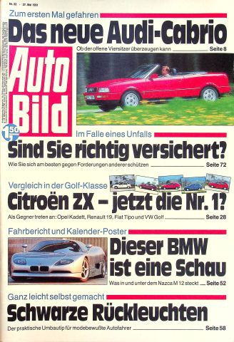Deckblatt Auto Bild (22/1991)